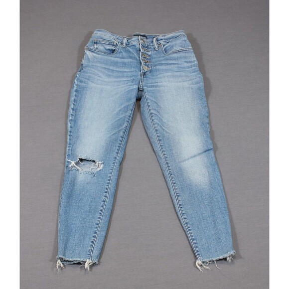 Lucky Brand Denim - Lucky Brand Jeans Women High Rise Skinny Bridgette Button Fly Distressed 4/27